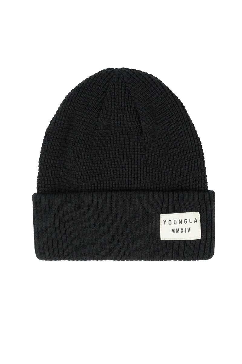 YoungLA 929 Cuffed Beanies Schwarz | 47802-FTGA