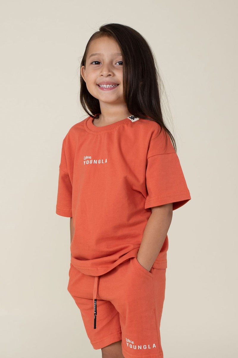 YoungLA L413 Oversized Bloc Tee Orange | 65729-GBSK