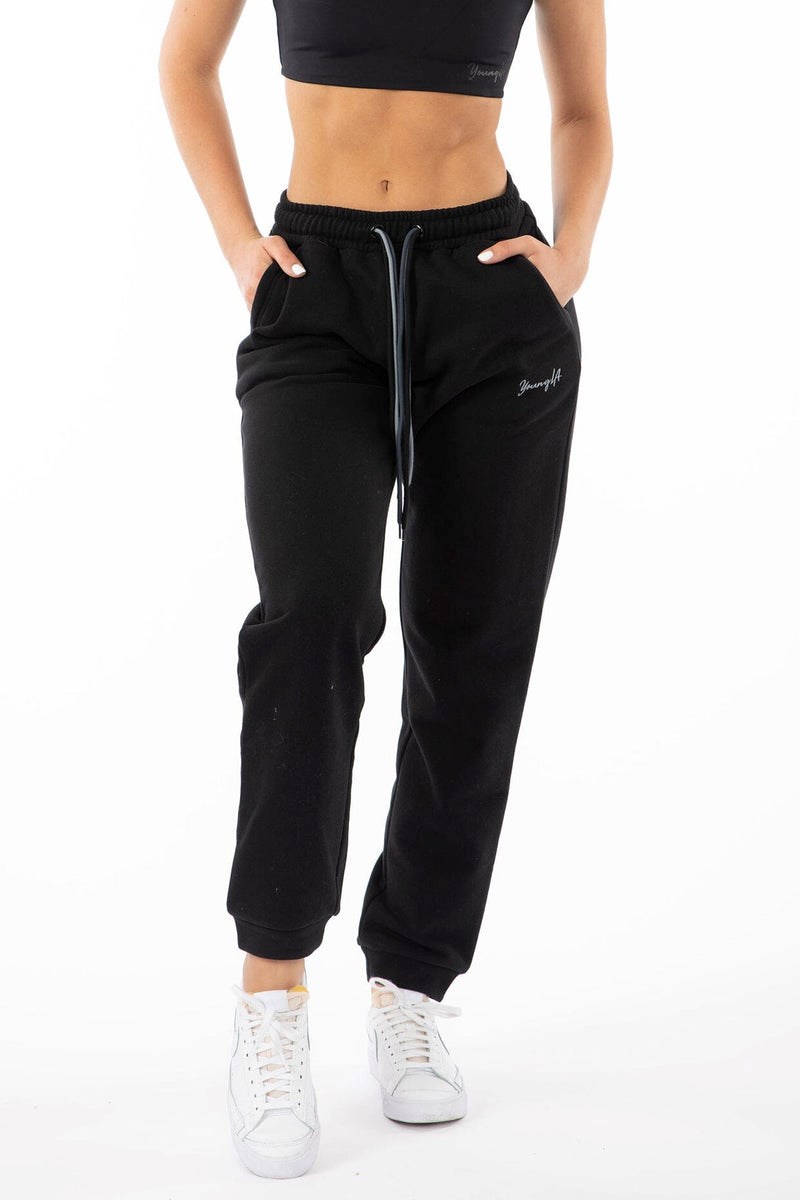 YoungLA W207 Triple String Joggers Schwarz | 65732-GBLC