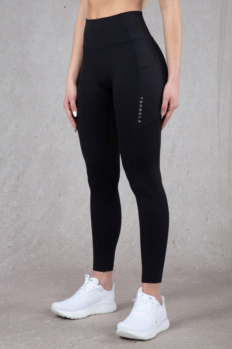 YoungLA W214 Power Leggings Schwarz | 43806-HXJB