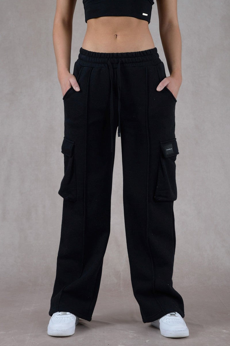 YoungLA W216 - Cargo Fleece Joggers Onyx | 18795-SFHC