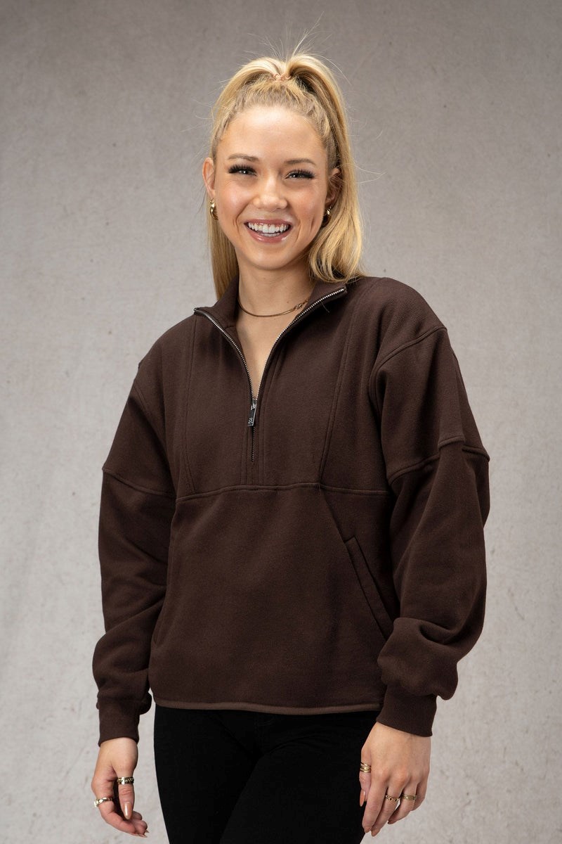 YoungLA W504 Throwback Pullover Braun | 64387-WHZF