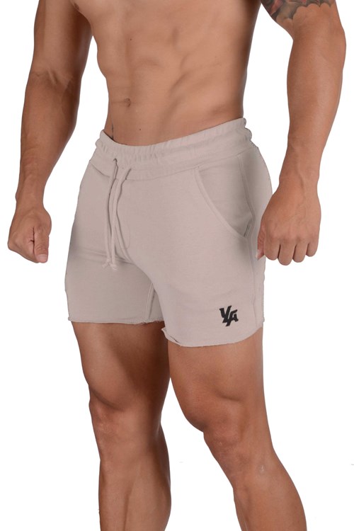 YoungLA 102 Bodybuilding French Terry Shorts Mushroom | 53927-GWCP