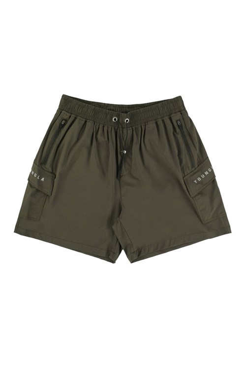 YoungLA 122 The Weekender Shorts Olivgrün | 74926-LUJS