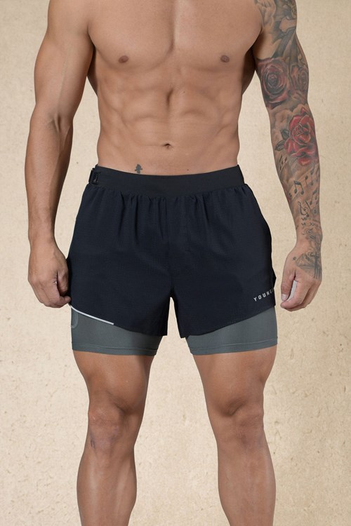 YoungLA 124 - 6am Compression Shorts Schwarz | 81365-BMLW