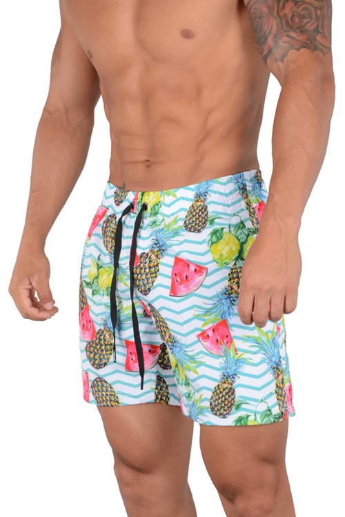 YoungLA 128 Abstract Swim Shorts '22 Melon Pineapple | 97056-ACPH