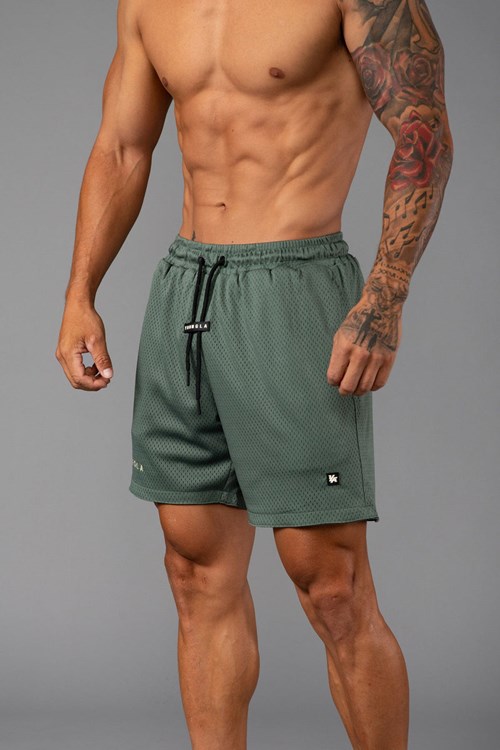 YoungLA 130 Essential Basketball Shorts Grün | 47390-IQKZ