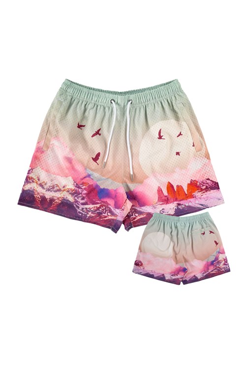 YoungLA 141 The Block Party Shorts Sedona Sunrise | 07498-YJPH