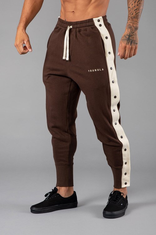 YoungLA 235 - 90s Tear Away Joggers Braun | 09463-GCVU