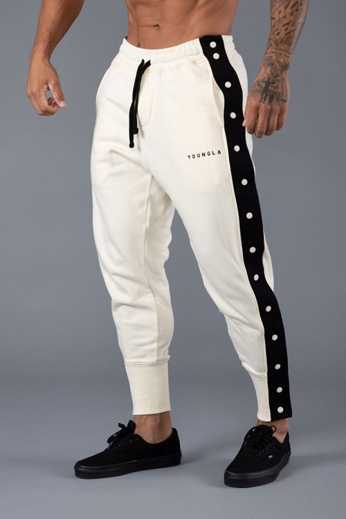 YoungLA 235 - 90s Tear Away Joggers Off-White | 20954-CMRB