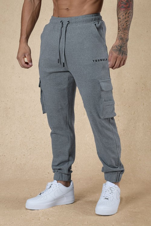 YoungLA 240 Cloud Rambo Joggers Grau | 45213-UEIY