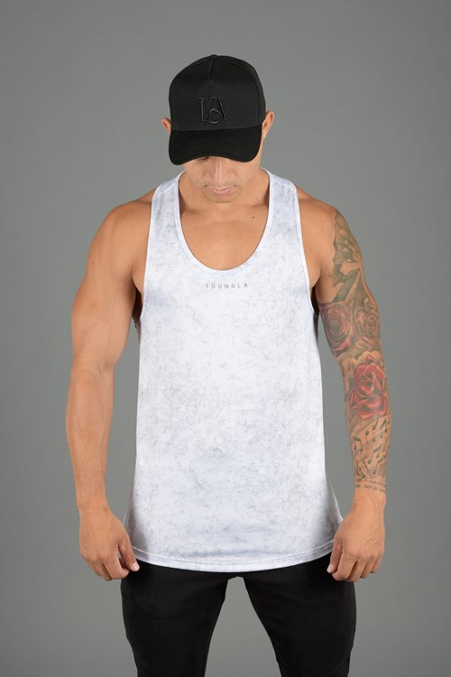 YoungLA 305 Performance Line Tank Tops Marble | 92743-MCBZ