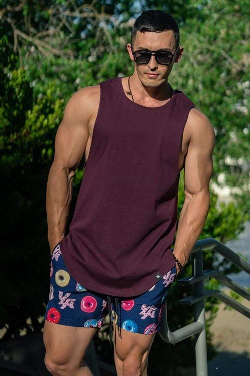 YoungLA 308 Muscle Tanks Plum | 70354-ZJUC