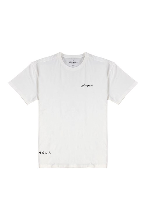 YoungLA 414 Signature Tees Weiß | 16079-DAUW