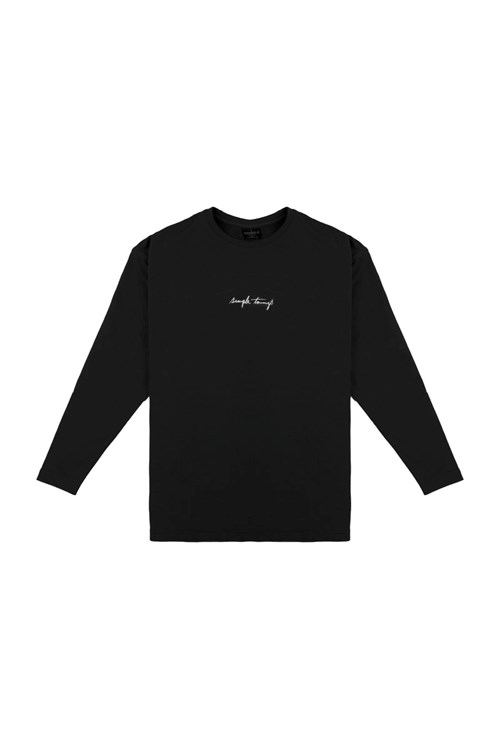 YoungLA 427 Simple Things Long Sleeve Shirt Schwarz | 41375-EOSR