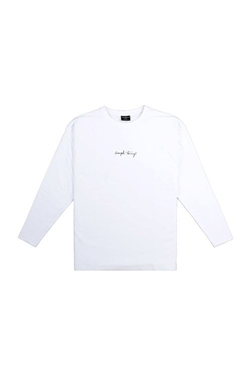 YoungLA 427 Simple Things Long Sleeve Shirt Weiß | 62509-AVWD