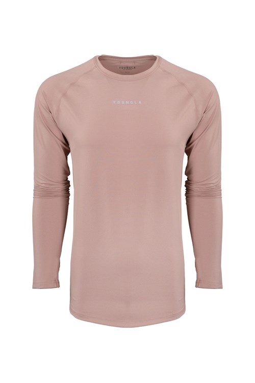 YoungLA 441 Performance Line Longsleeve Shirts Salmon | 89471-CBXM