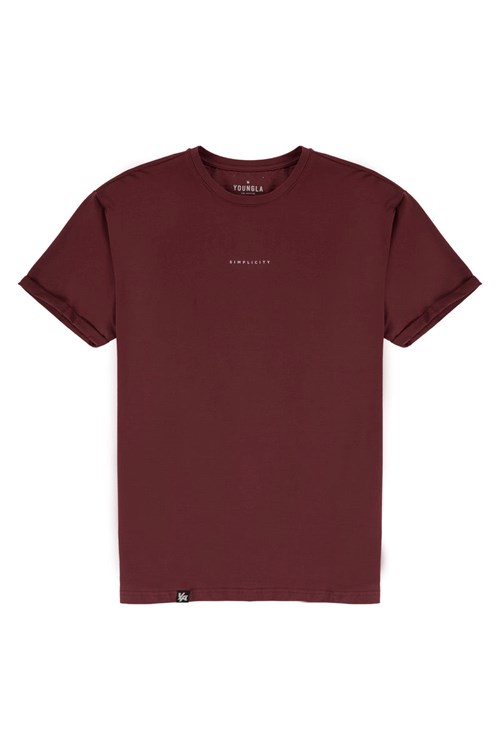 YoungLA 456 Simplicity Tees Wine | 20546-DOXW