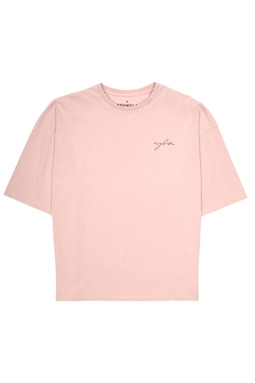 YoungLA 464 Skyline Super Sized Tees Rosa Waschen | 72983-AYXE