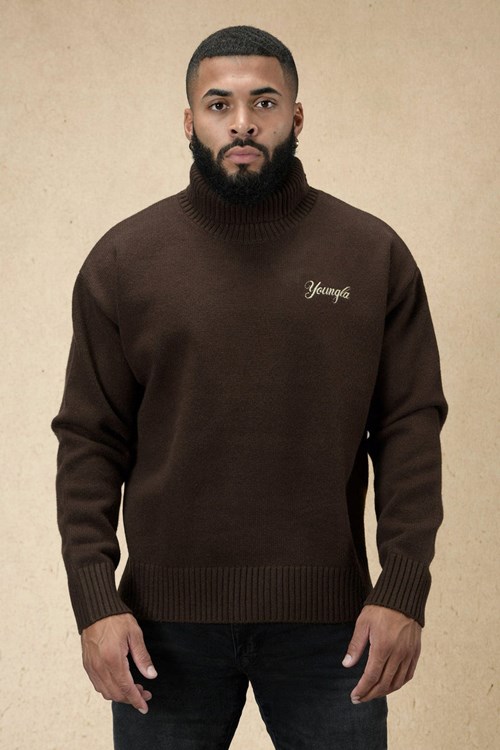 YoungLA 512 Royalty Sweaters Hot Fudge | 91785-QFJX