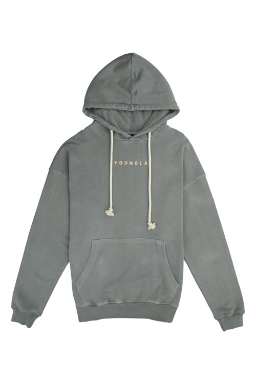 YoungLA 513 Skyline Hoodies Grau Waschen | 14365-XJBF