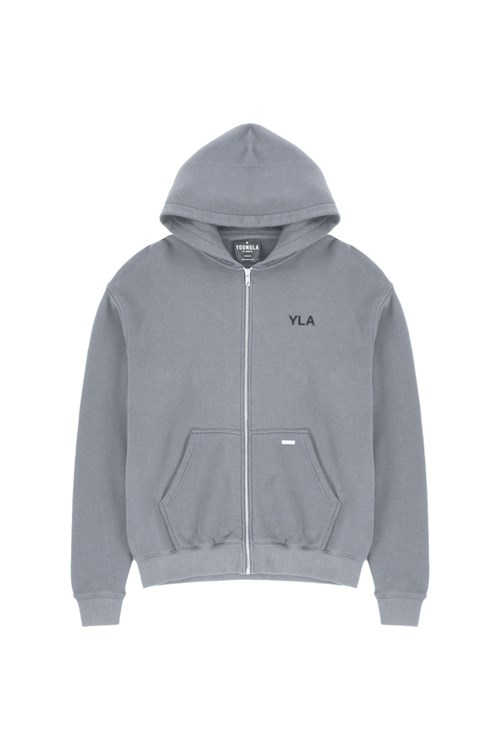 YoungLA 515 Monarch Zip-up Hoodie Grau Waschen | 45617-IWEN