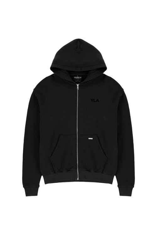 YoungLA 515 Monarch Zip-up Hoodie Schwarz Waschen | 29074-BAIF