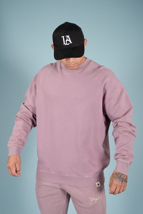 YoungLA 530 Gin N Juice Oversized Crewnecks Lavendel Waschen | 39517-WUEZ