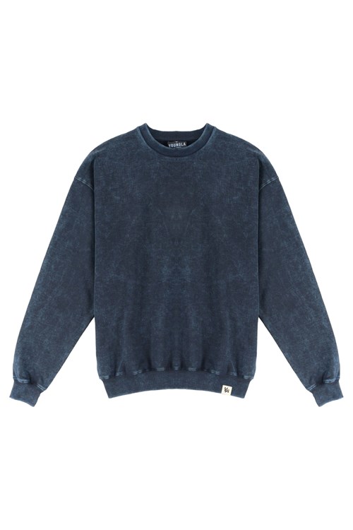 YoungLA 530 Gin N Juice Oversized Crewnecks Tiefesblau Waschen | 63209-OXLY