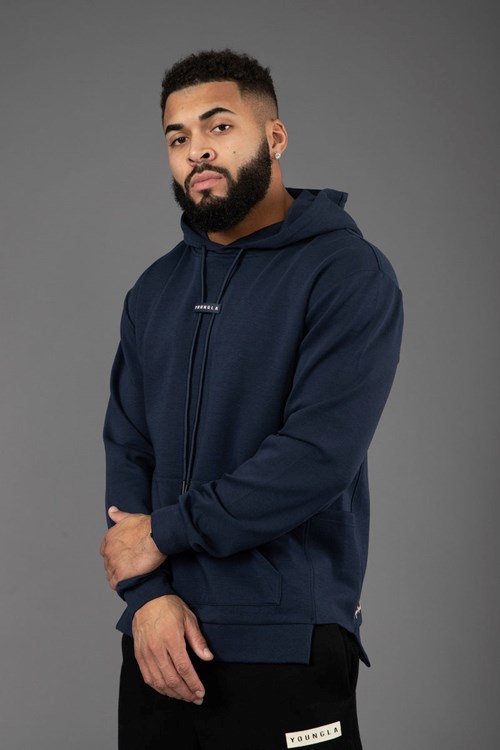 YoungLA 542 Pro-Tech hoodies Navy | 82093-JFTO