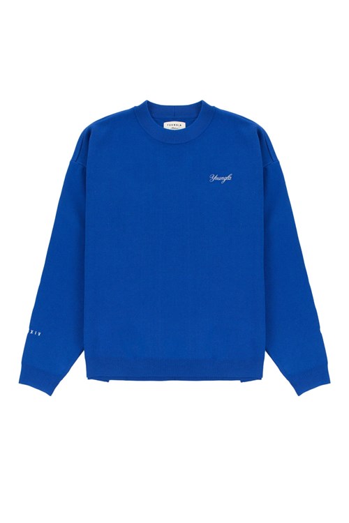 YoungLA 543 Essex Sweaters Königsblau Blau | 69028-ERFW