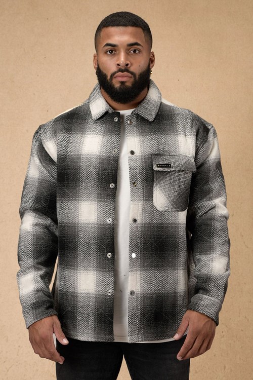 YoungLA 556 High Profile Flannel Jacket Schwarz | 41850-RKIJ