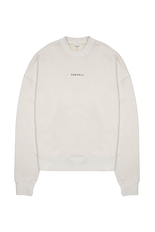 YoungLA 561 Super Size Crewnecks Weiß Waschen | 06287-VKOD