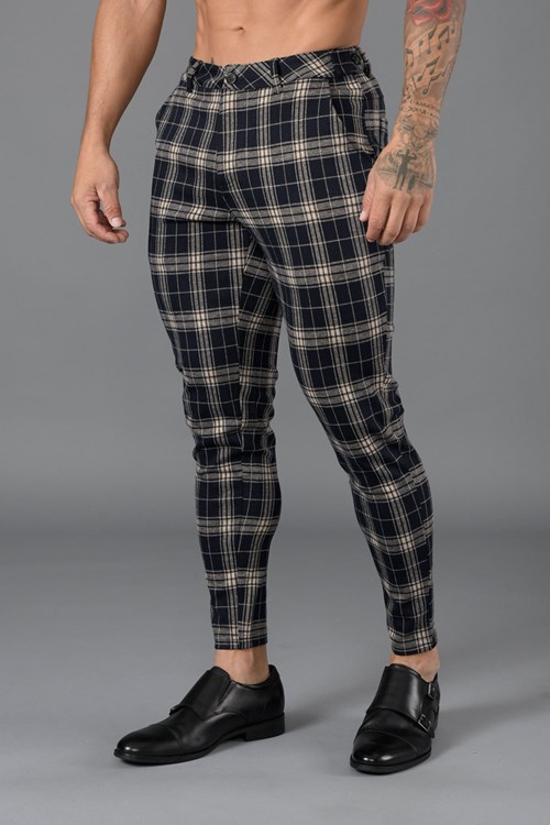 YoungLA 615 New Kleider Pants Navy/Off-White | 56714-KTQM