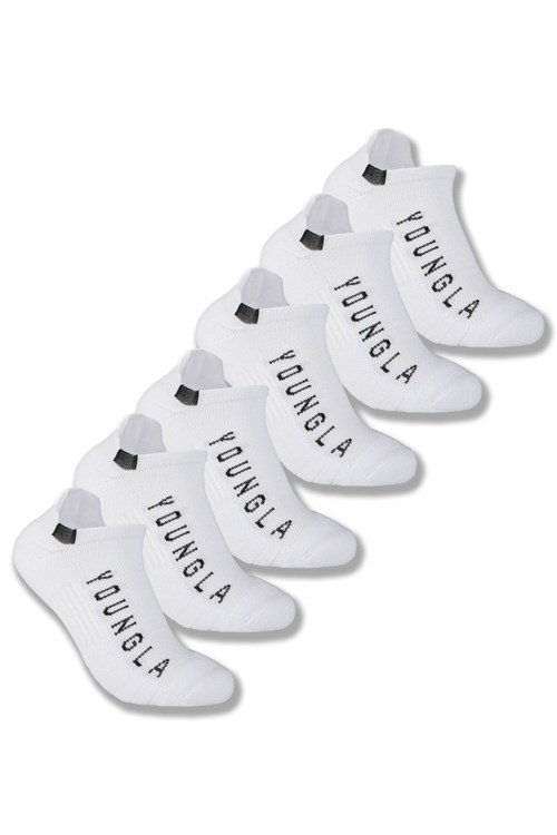 YoungLA 710 Performance Ankle Socks 3-Pack Weiß | 01524-PGUQ