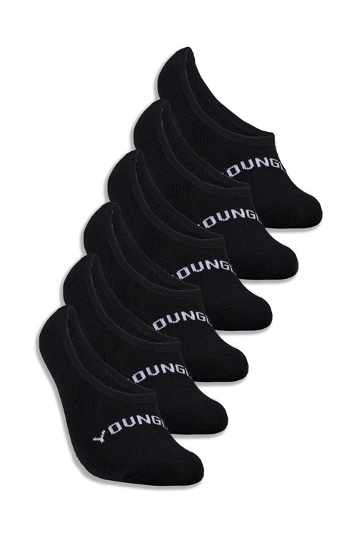 YoungLA 711 No Show Socks 3-Pack Schwarz | 51407-JNIW