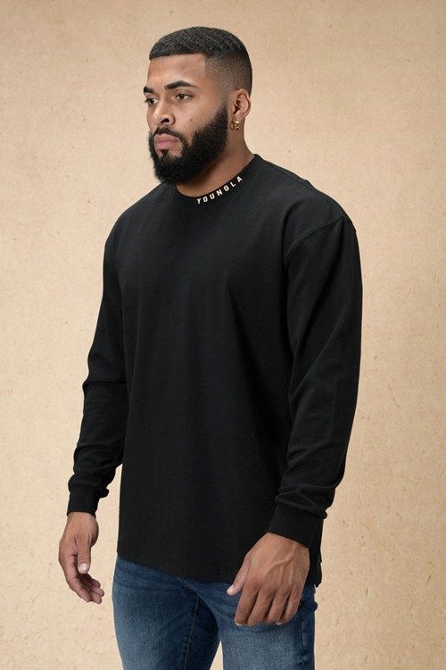 YoungLA 810 Trademark Longsleeves Schwarz | 27460-RZNF