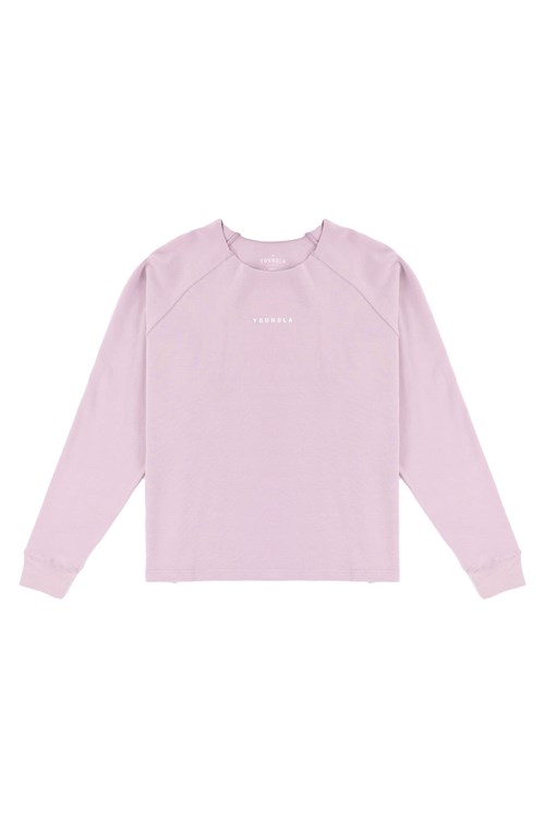 YoungLA 815 Raw Neck Cloud Longsleeves Lavendel | 48736-THUG