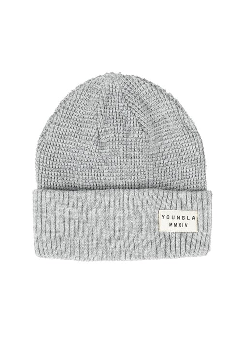 YoungLA 929 Cuffed Beanies Grau | 98034-VIGA