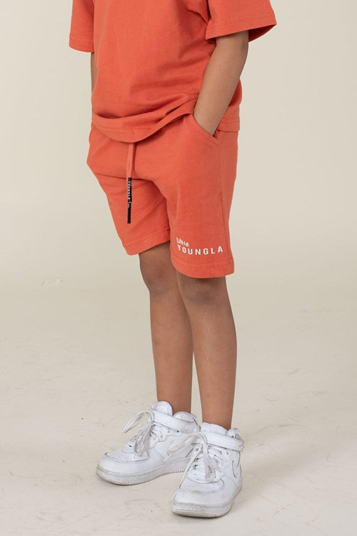 YoungLA L101 High-Density Logo Shorts Orange | 51687-XGBV