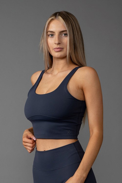 YoungLA W309 Level-up Sports Bra Blau | 75083-AIDN