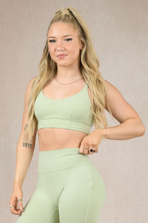 YoungLA W319 - Asana Sports Bra Matcha | 61540-VOLP